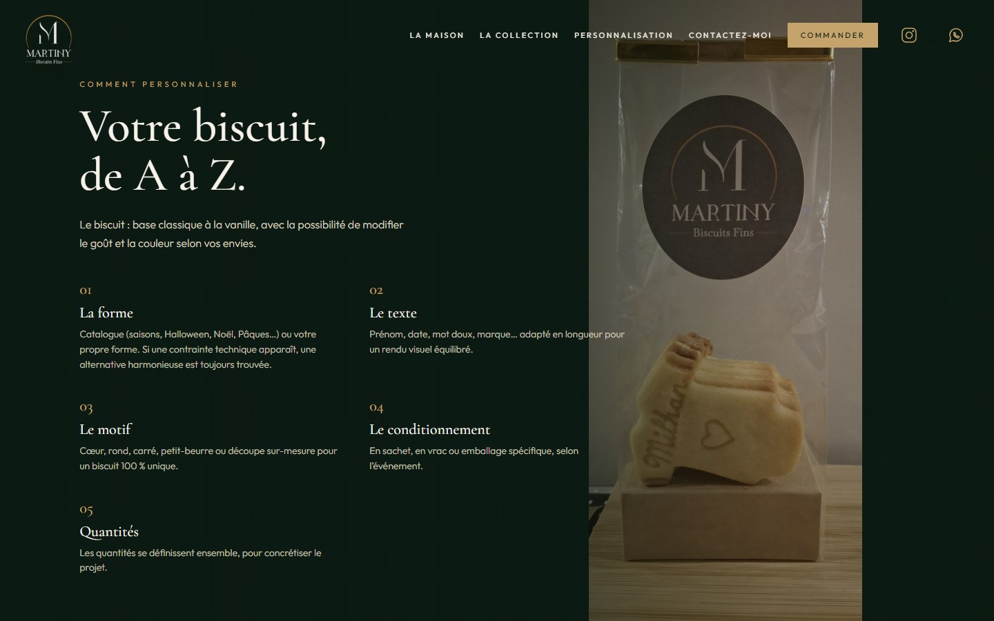 Lot de sablés personnalisés Martiny